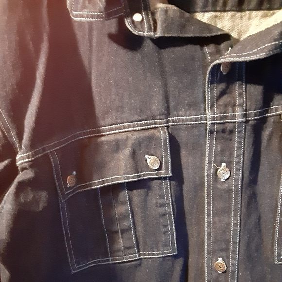 Boom X denim button-down short sleeve shirt - Picture 4 of 7